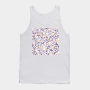 Ditzy Floral in Very Peri , pink and yellow Tank Top